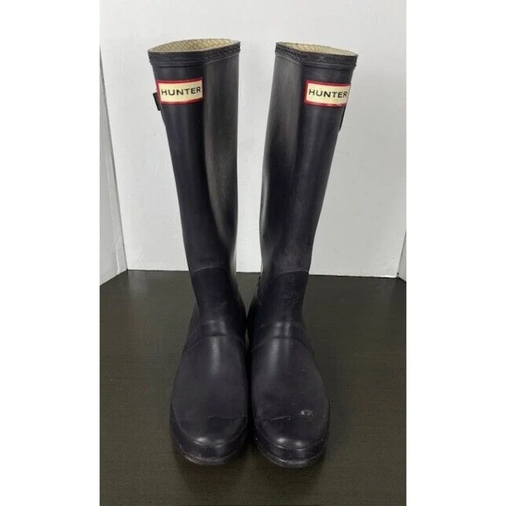 Hunter‎ Original Women's Tall Rain Boots Purple 6M/7F Fair Condition